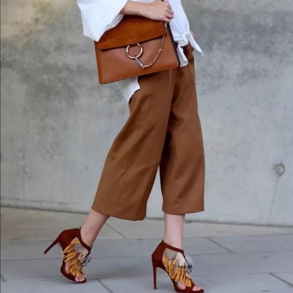 NWT ZARA TRI-COLOR SANDAL WITH FRINGE - Picture 4 of 7